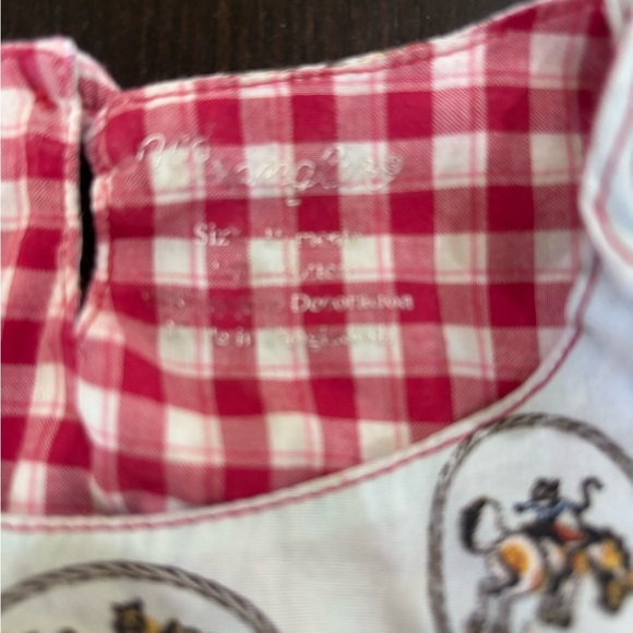 Wrangler Western Rodeo Country And Red Gingham Print Dress Child’s Size 12 mths - Picture 2 of 12